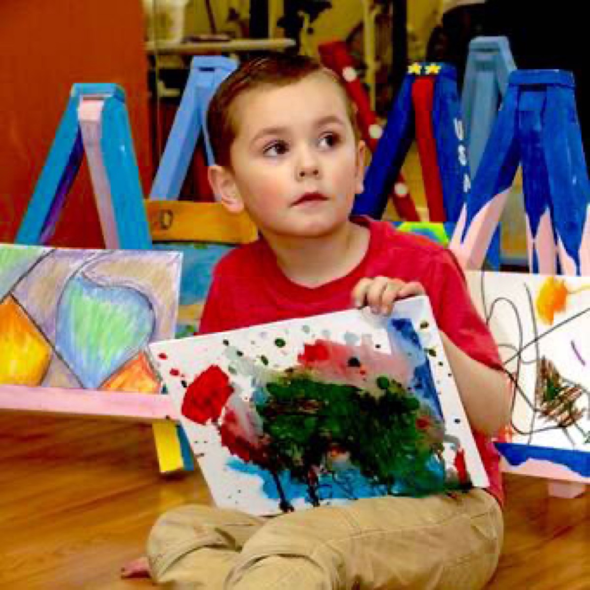 A participant painting at Hayden's HeART's